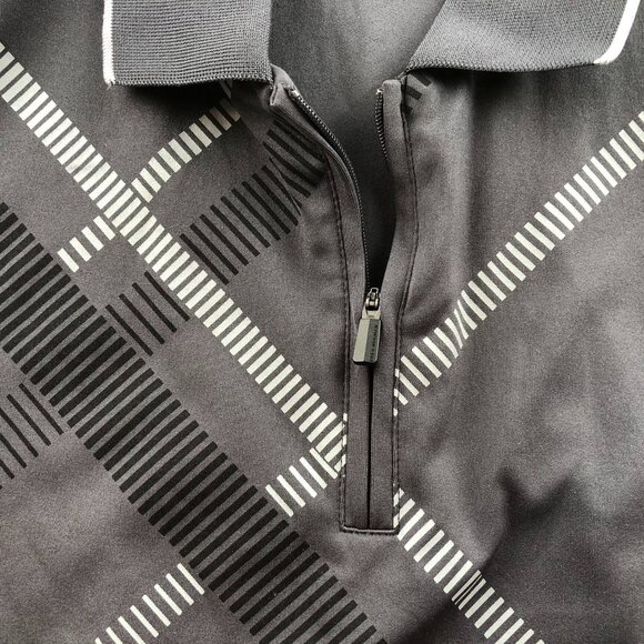 Shark Greg Norman For Tasso Elba Mens Play Dry Athletic Top Size XXL Gray Polos - Picture 8 of 11